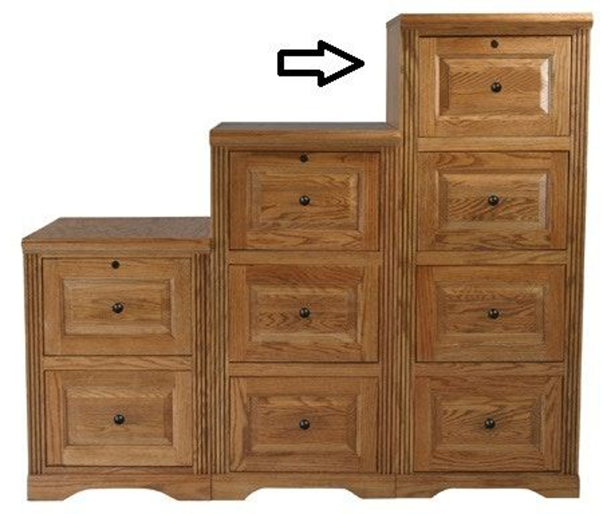 Picture of Oak 4-Drawer File Cabinet