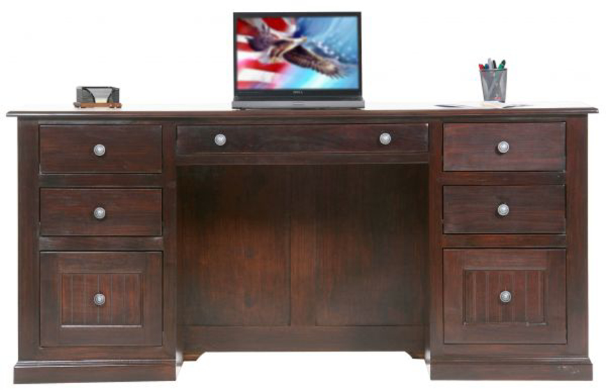Picture of Poplar Double-Pedestal Desk