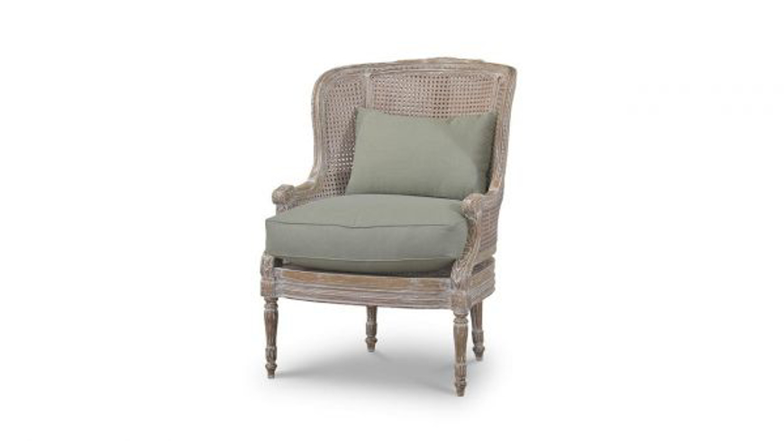 Picture of French Wing Chair w/ Rattan