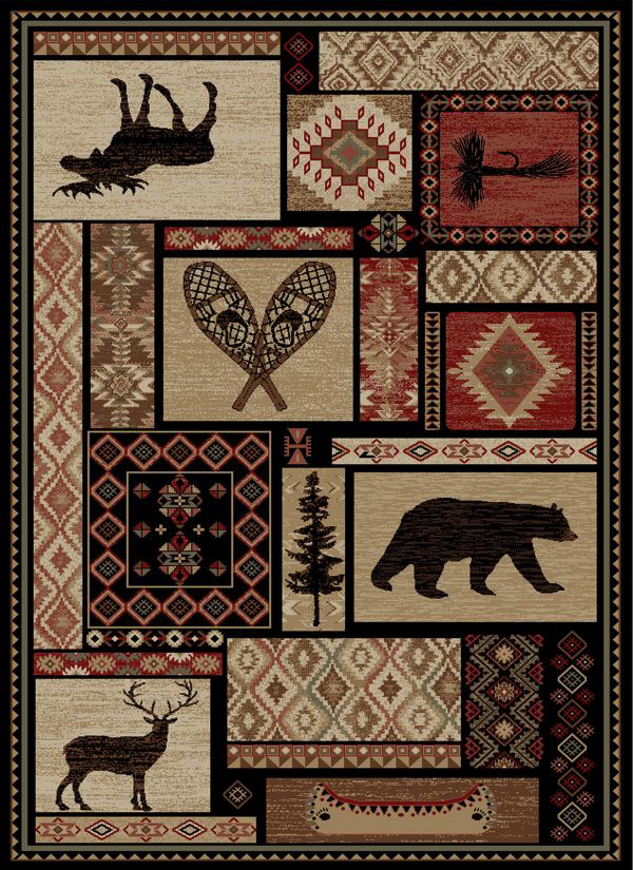 Picture of LK6913 2X4 - Lodge King - Patchwork