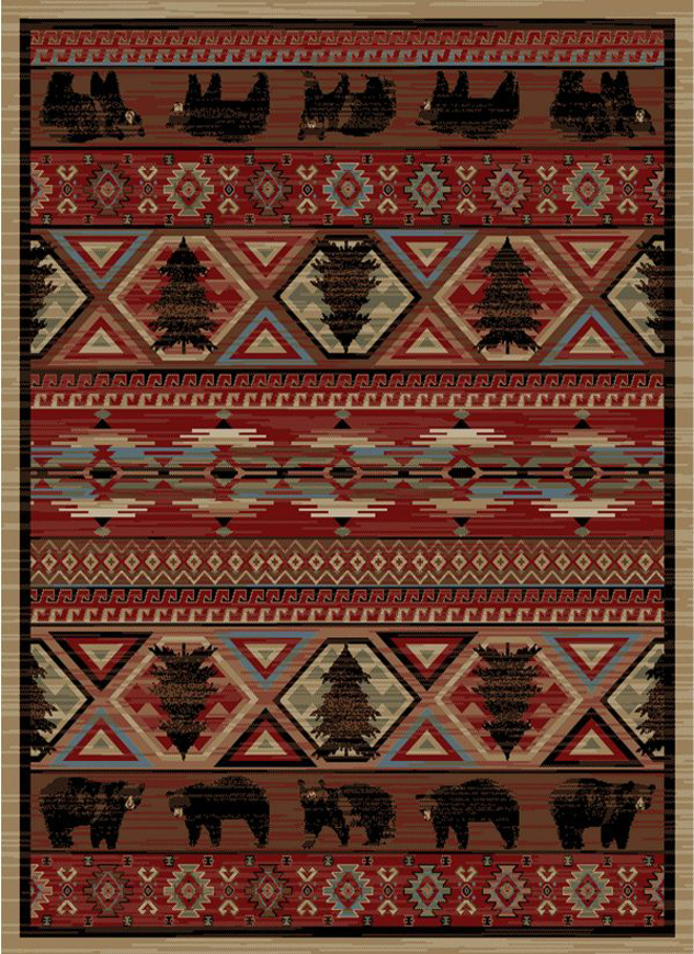 Picture of LK6970 5X8 - Lodge King - Red Pine