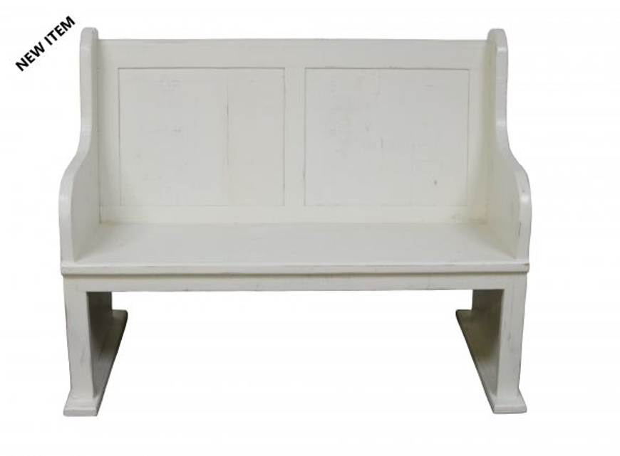 Picture of RUSTIC 4' WHITE BENCH - MD1344