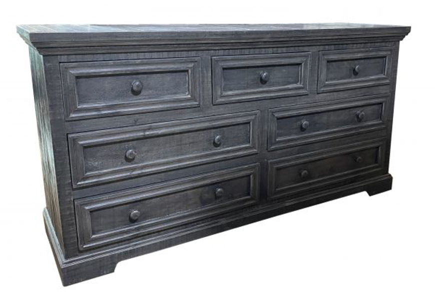 Picture of RUSTIC CHARCOAL GRAY OASIS 7 DRAWER DRESSER - MD281