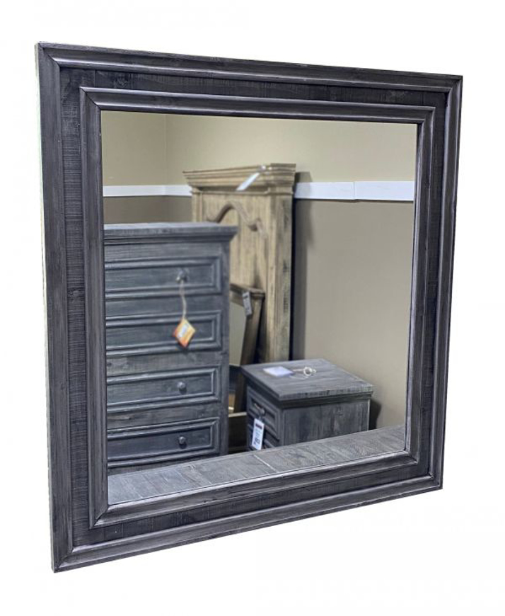 Picture of RUSTIC CHARCOAL GRAY OASIS MIRROR - MD282