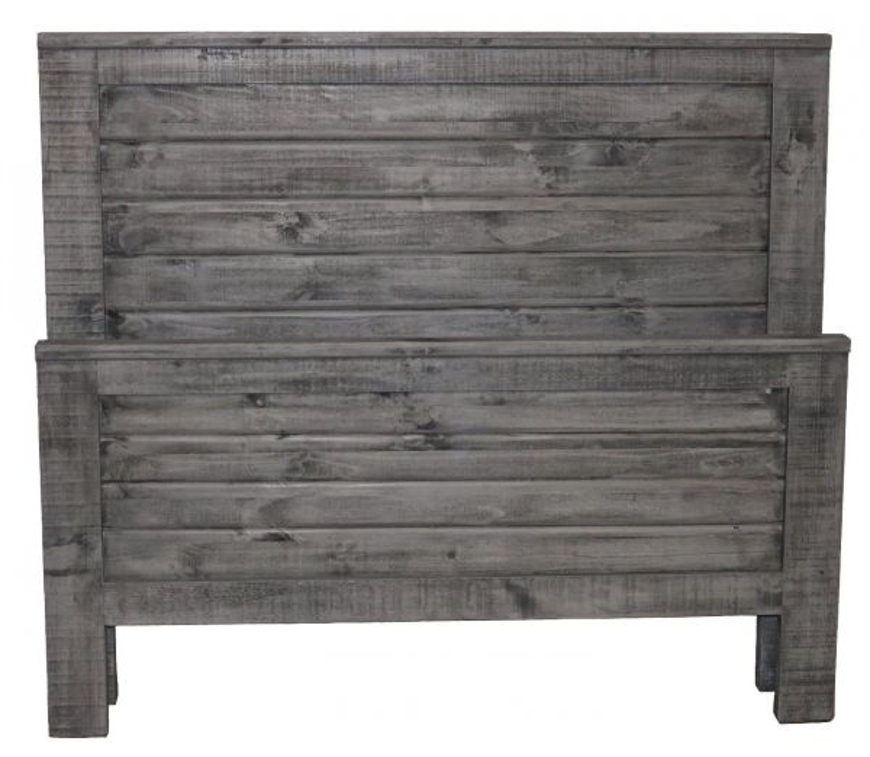 Picture of RUSTIC CURVED GRAY RANCH BED FULL - MD793
