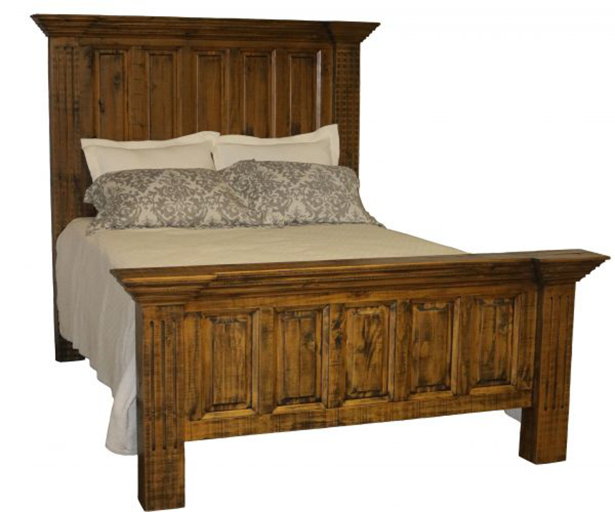 Picture of RUSTIC TOBACCO RECLAIMED KING COLISEO BED - MD810
