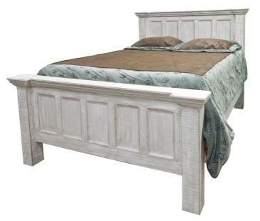 Picture of RUSTIC COLISEO WHITE SMALL QUEEN BED - MD855