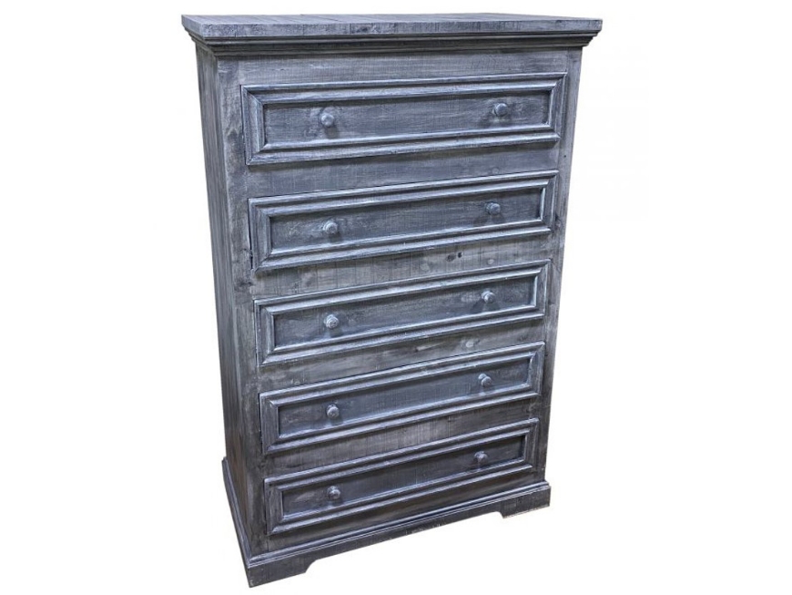 Picture of RUSTIC CHARCOAL GRAY OASIS 5 DRAWER CHEST - MD280