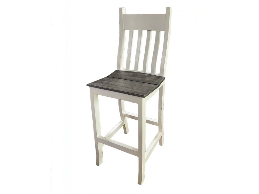 Picture of RUSTIC BARSTOOL WITH BACK - WO124