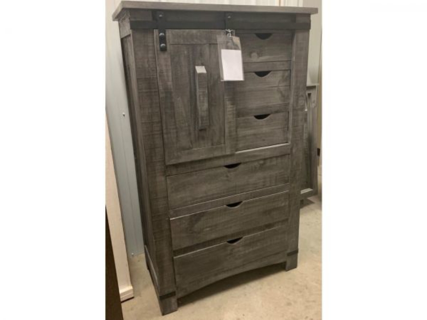 Picture of RUSTIC CHARCOAL BARN DOOR CHEST - MD284