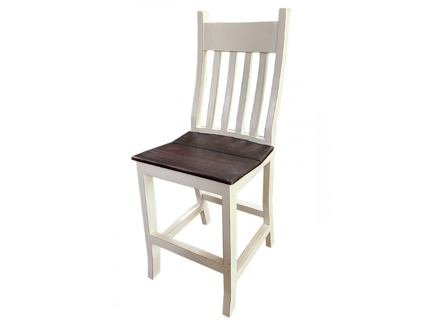 Picture of RUSTIC COUNTER STOOL WITH BACK - WO120