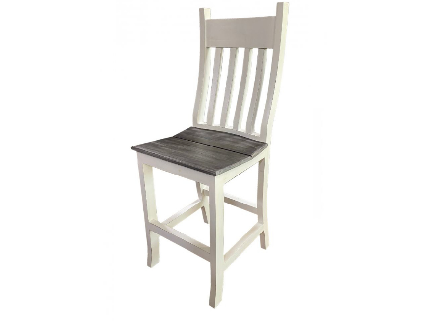 Picture of RUSTIC COUNTER STOOL WITH BACK - WO121