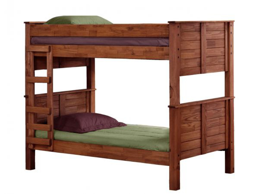 Picture of Full/Full Post Bunk Bed w/Queen Rails