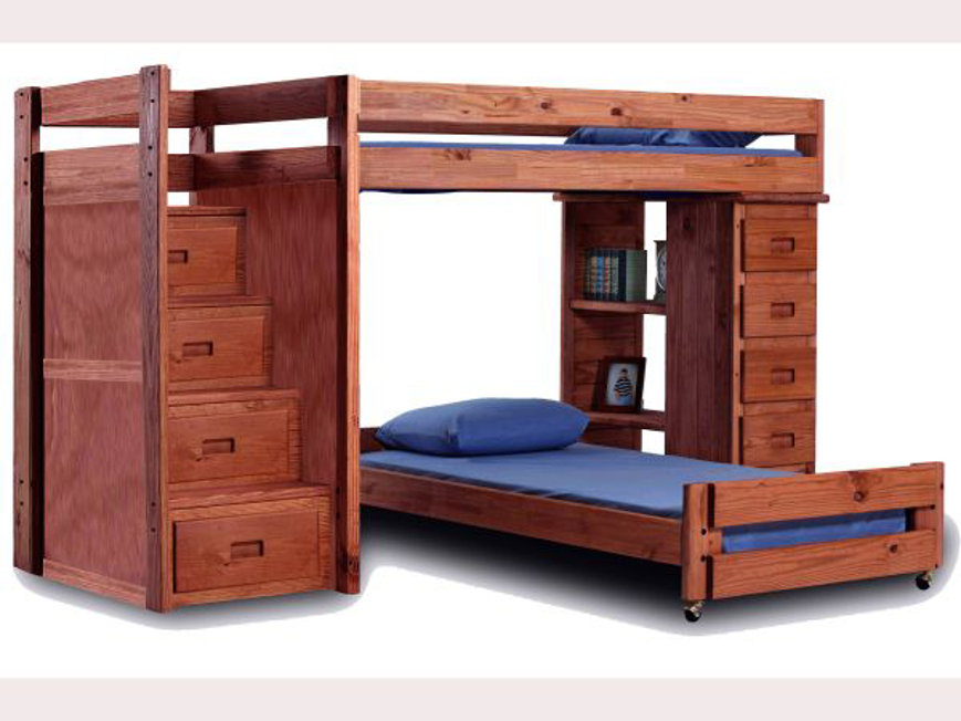 Picture of Twin/Twin Staircase Loft Bed