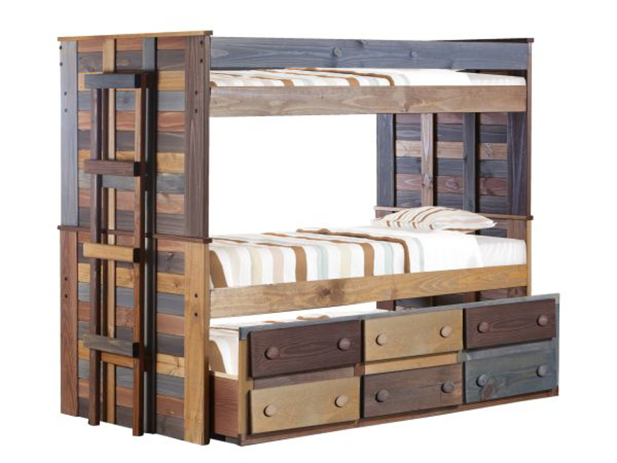 Picture of Twin/Twin Bunk Bed - w/Twin Trundle Unit