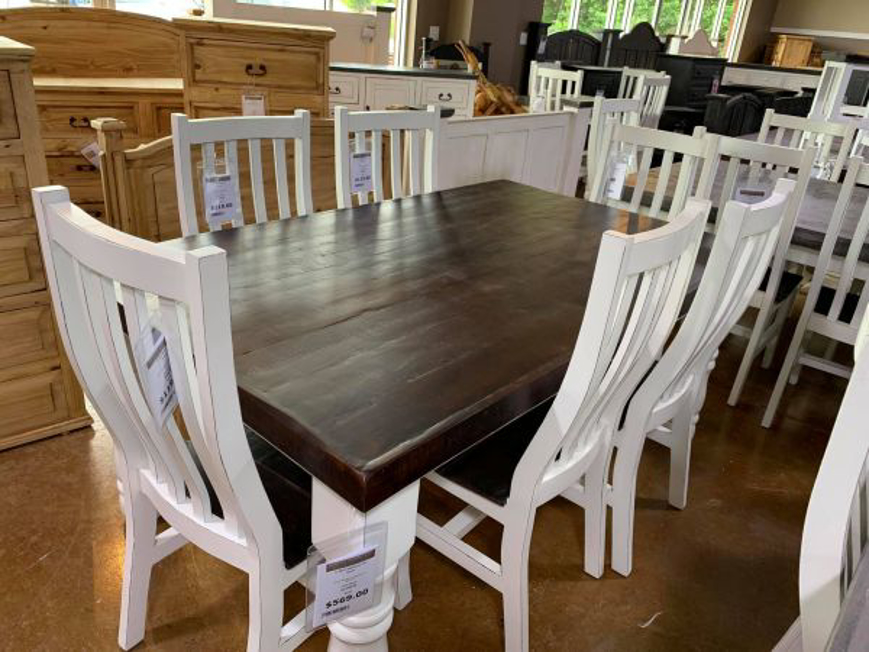 Picture of 6FT RUSTIC TABLE AND 6 CHAIRS - WO488