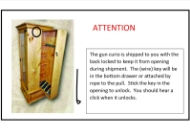 Picture of RUSTIC GUN CURIO CABINET WITH MIRROR - MD505