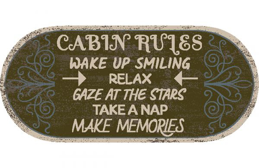 Picture of CC10513 20X44 - Cozy Cabin - Cabin Rules