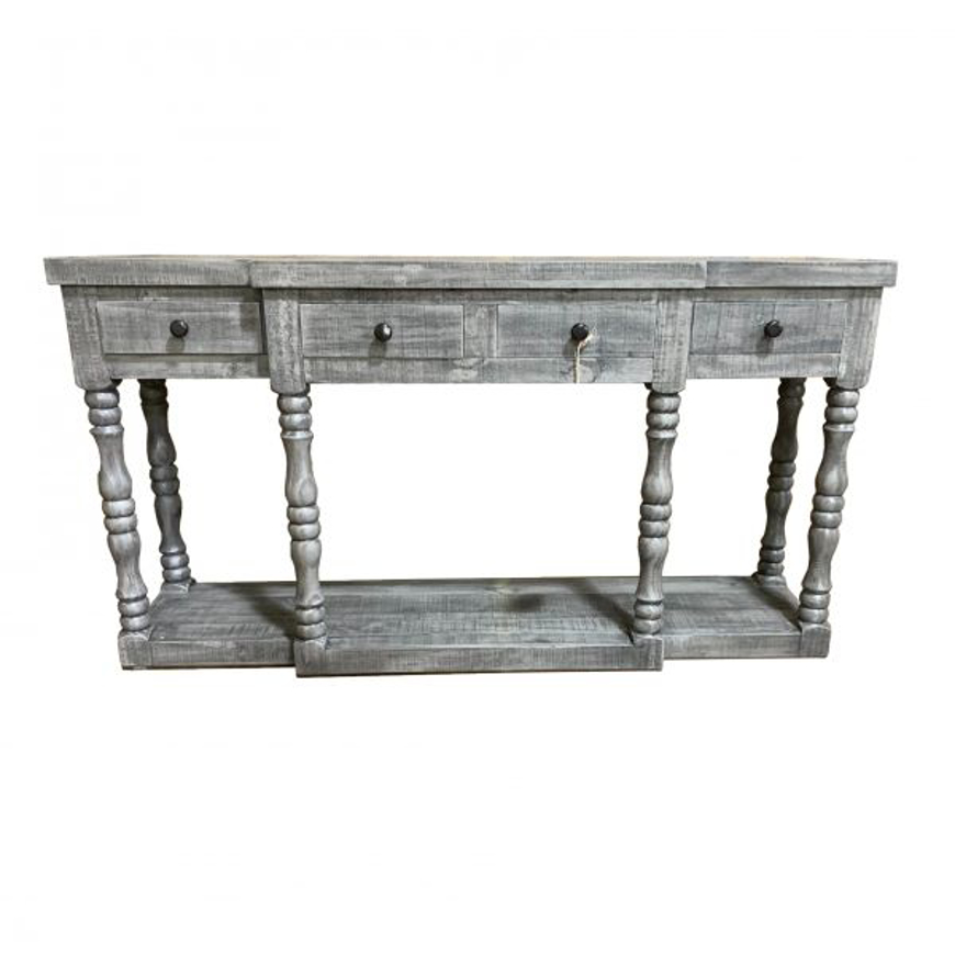 Picture of RUSTIC CHARCOAL GREY LARGE TV CONSOLE/SOFA TABLE - MD558