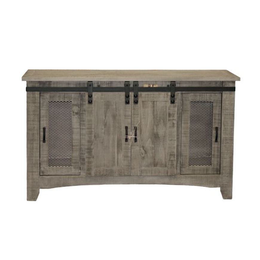 Picture of RUSTIC CHARCOAL GRAY TV CONSOLE WITH SLIDING DOOR - MD589