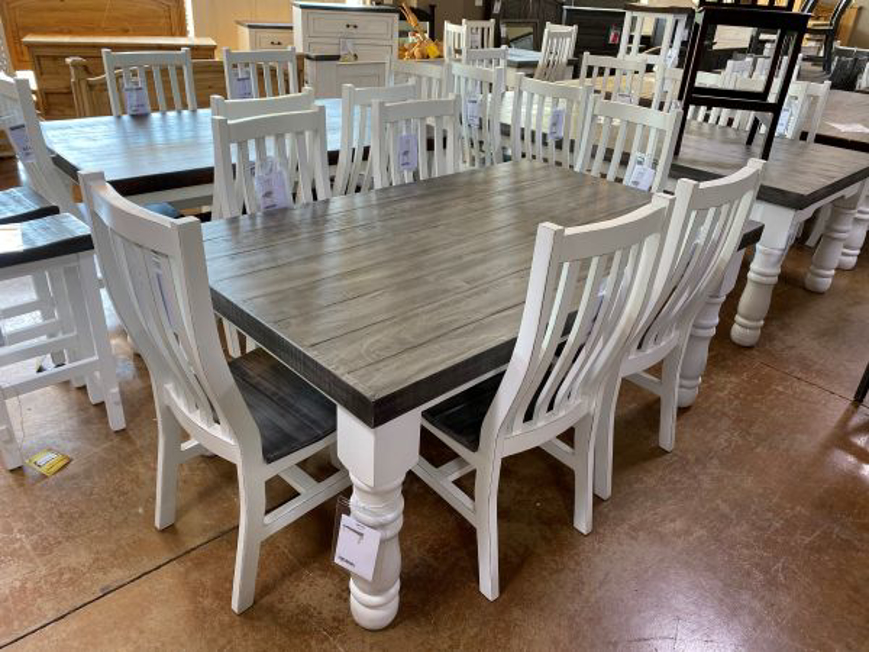 Picture of 6 FT RUSTIC TABLE AND 6  CHAIRS - WO489