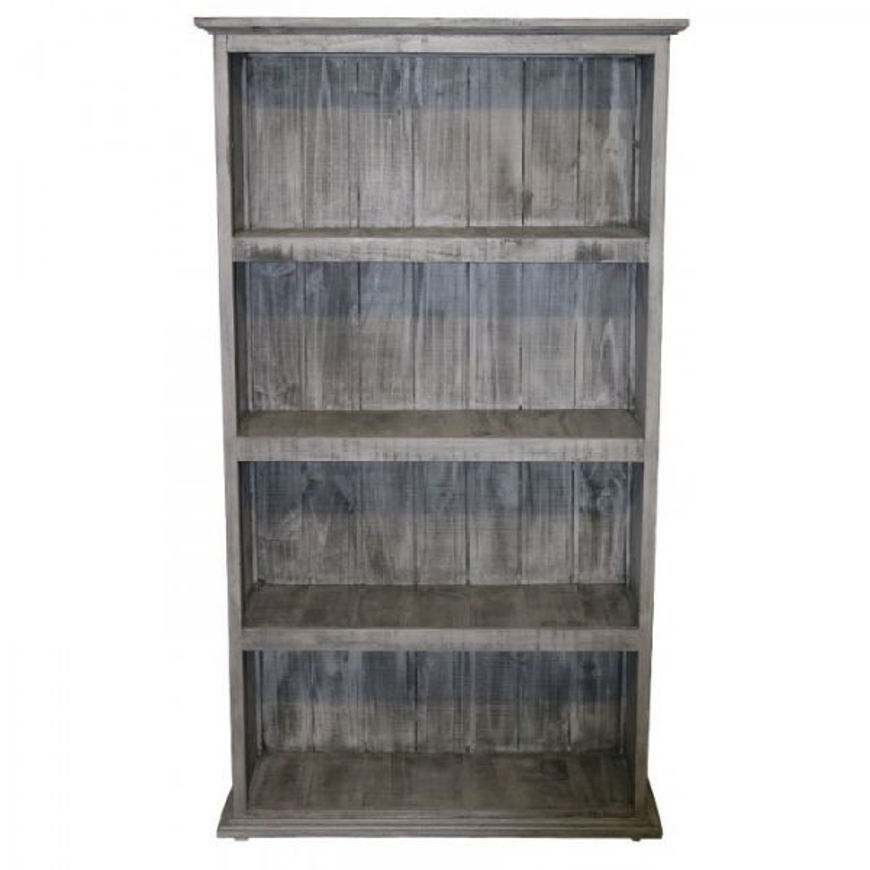 Picture of RUSTIC CHARCOAL GRAY LARGE BOOKCASE - MD509
