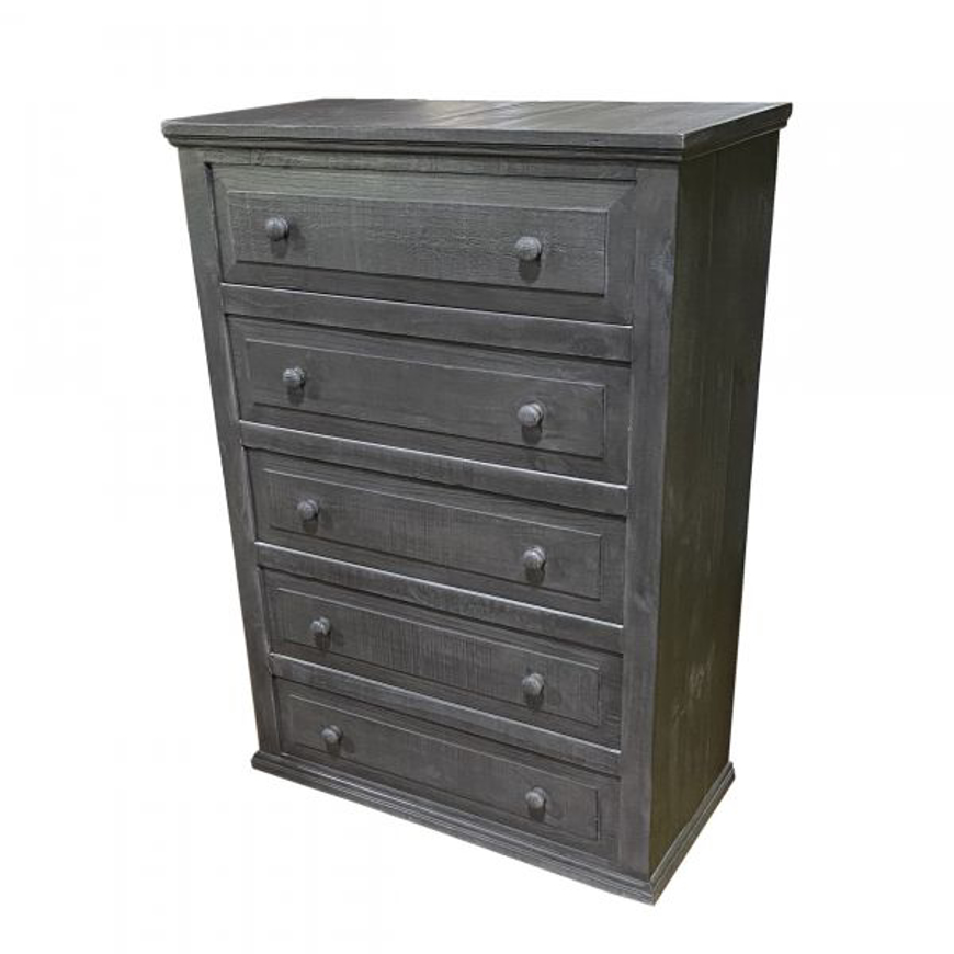 Picture of RUSTIC CHARCOAL 5 DRAWER CHEST - MD266
