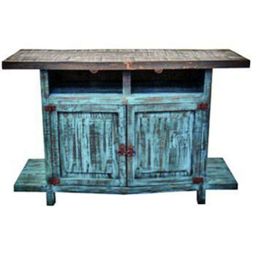 Picture of RUSTIC TURQUOISE TV STAND - MD1315