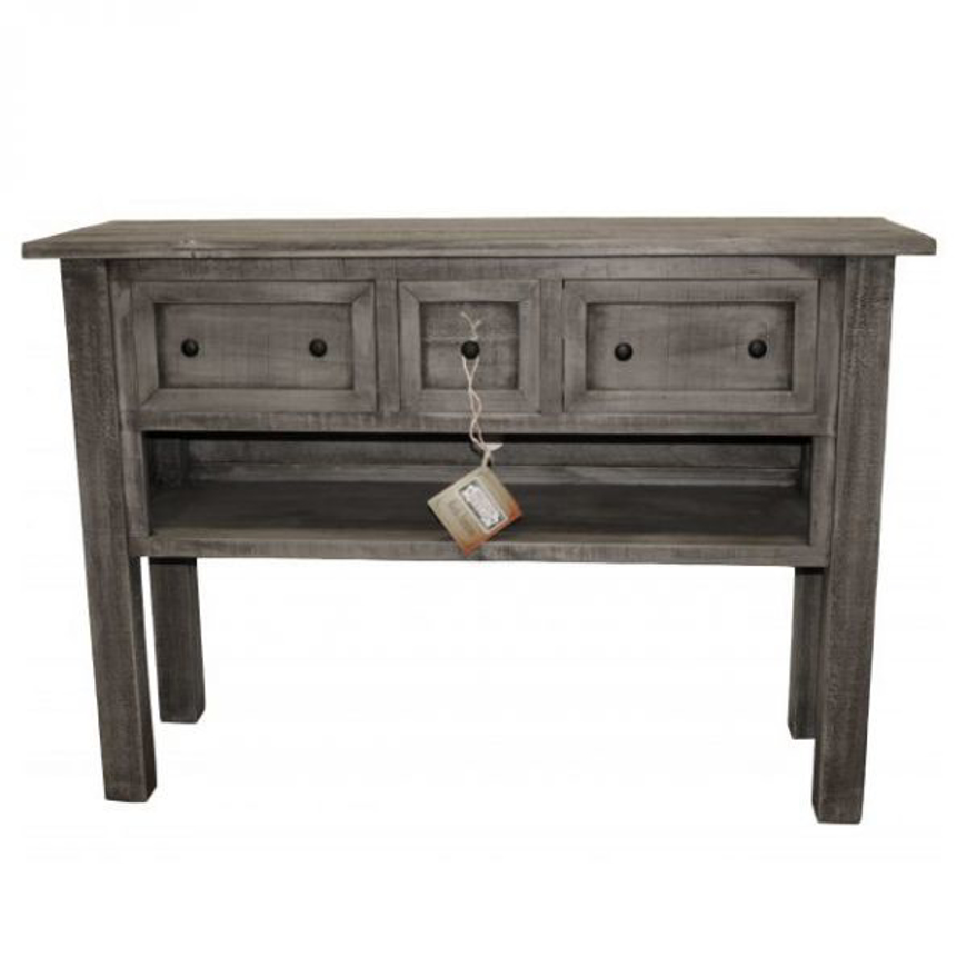 Picture of RUSTIC CHARCOAL 3 DRAWER CONSOLE - MD553