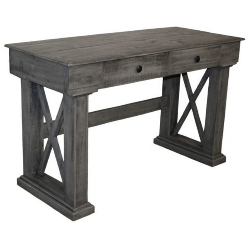 Picture of RUSTIC CHARCOAL X BRACE WRITING DESK - MD576