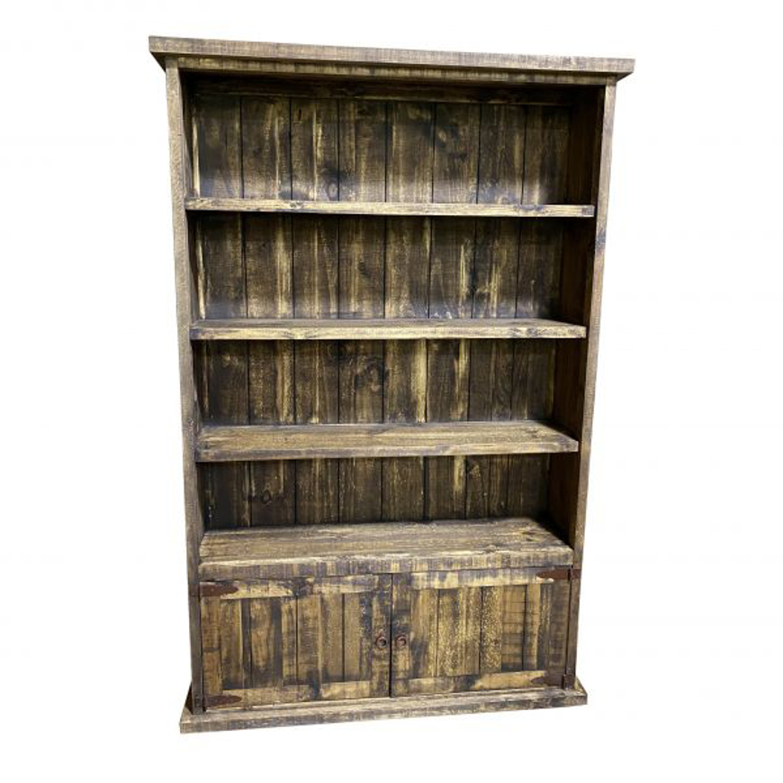 Picture of RUSTIC HONEY ROUGH TALL BOOKCASE - TE191