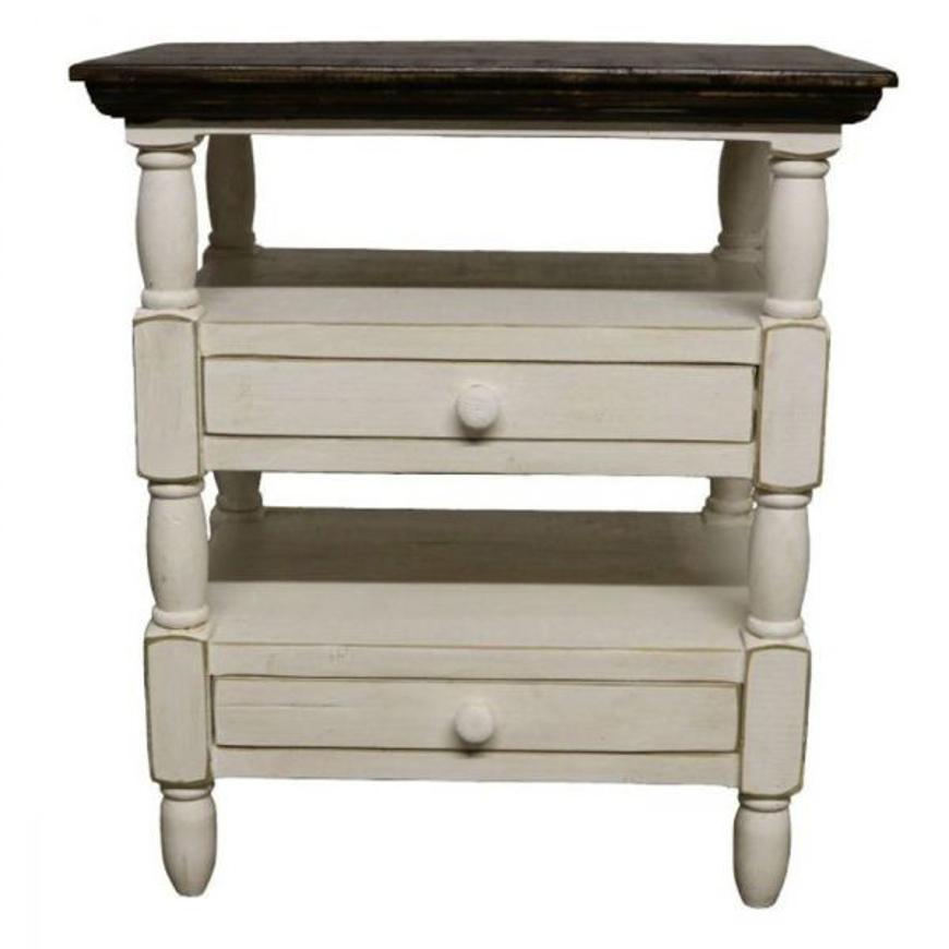 Picture of RUSTIC 2 DRAWER COTTAGE END TABLE - MD540