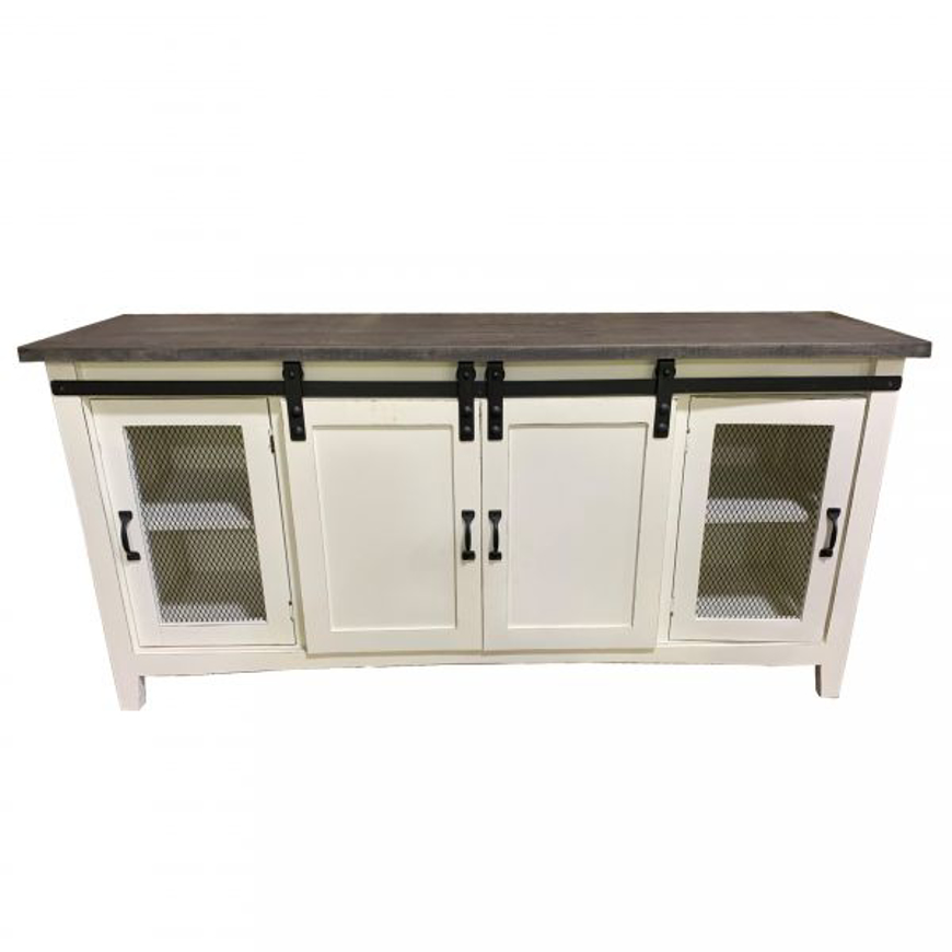 Picture of RUSTIC BARN DOOR ENTERTAINMENT CONSOLE - WO382