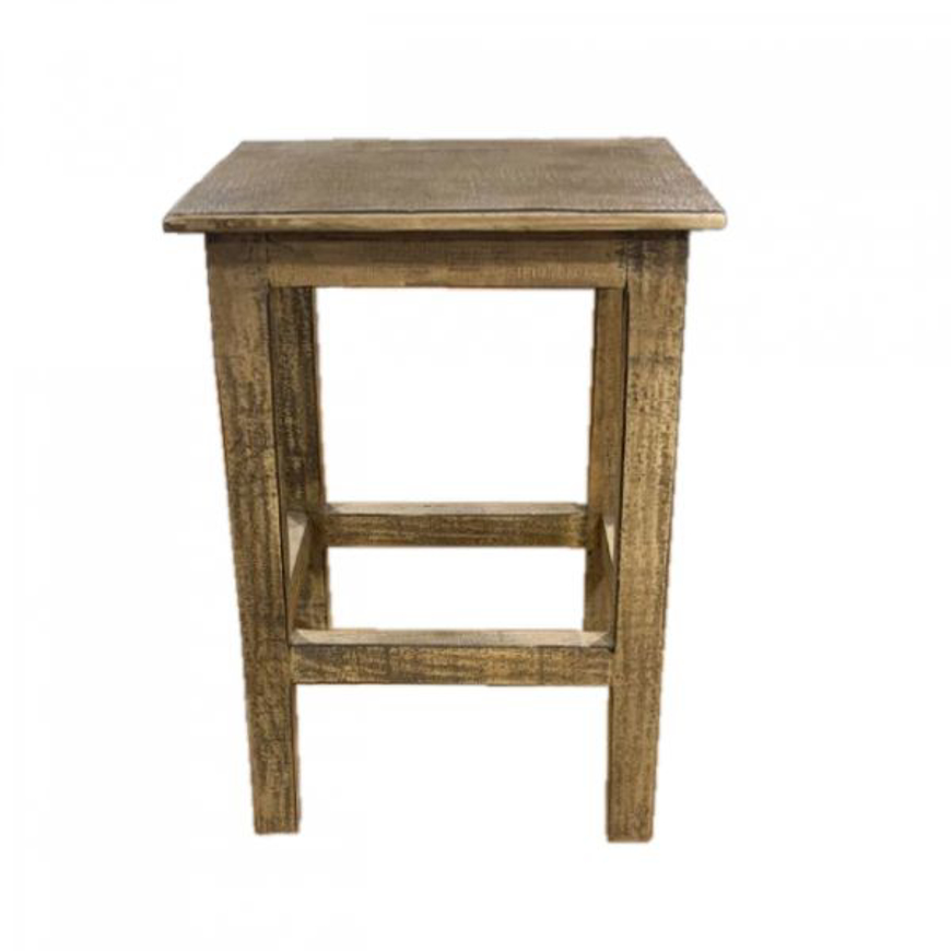 Picture of RUSTIC FLAT TOP COUNTER STOOL - WO154