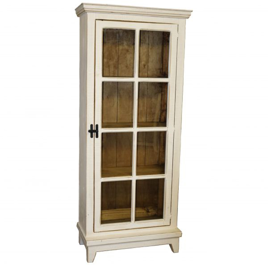 Picture of RUSTIC SINGLE GLASS DOOR CABINET - MD957