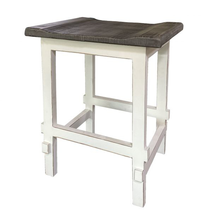 Picture of RUSTIC LOUISIANA COUNTER STOOL - WO12