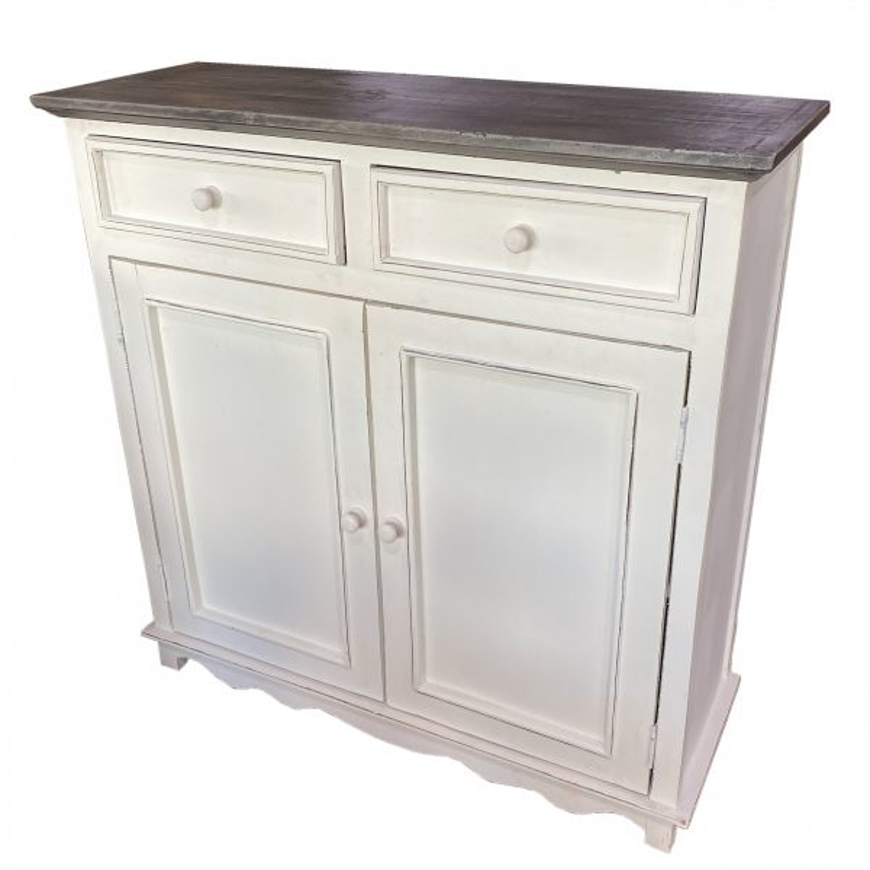Picture of RUSTIC CABINET WITH 2 DRAWER 2 DOORS - WO384
