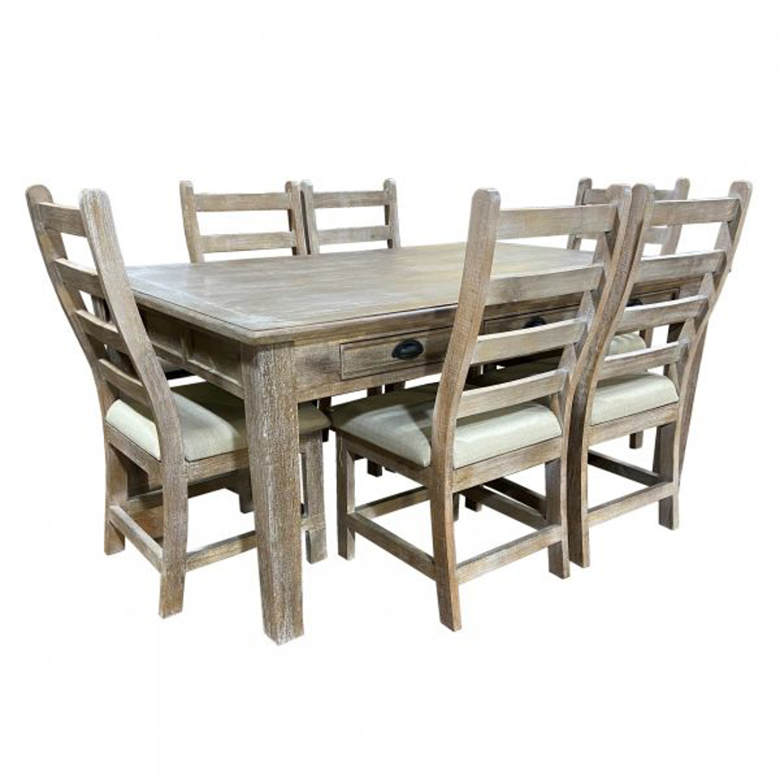 Picture of RUSTIC 6' JOANNA TABLE & 6 CHAIRS