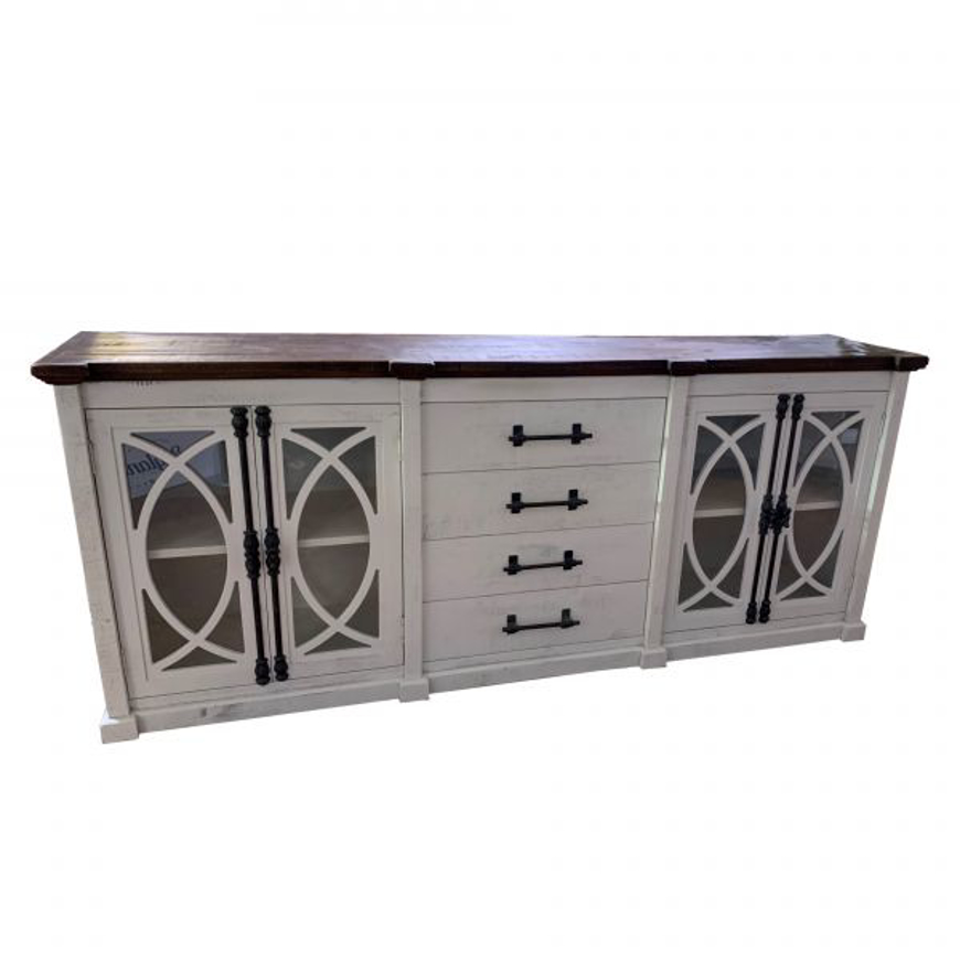 Picture of RUSTIC GREEK BUFFET/CONSOLE WITH IRON KNOBS