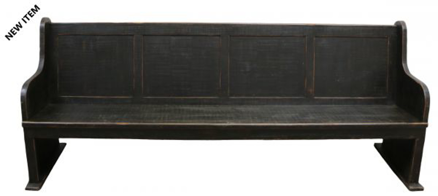 Picture of RUSTIC 8' STONE BROWN BENCH - MD1342