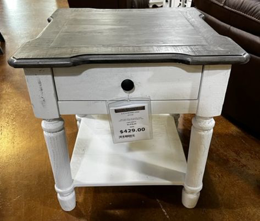 Picture of END TABLE NERO WHITE/GRAY TOP