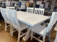 Picture of WHITE W/ RUB 6 FT DINING SET