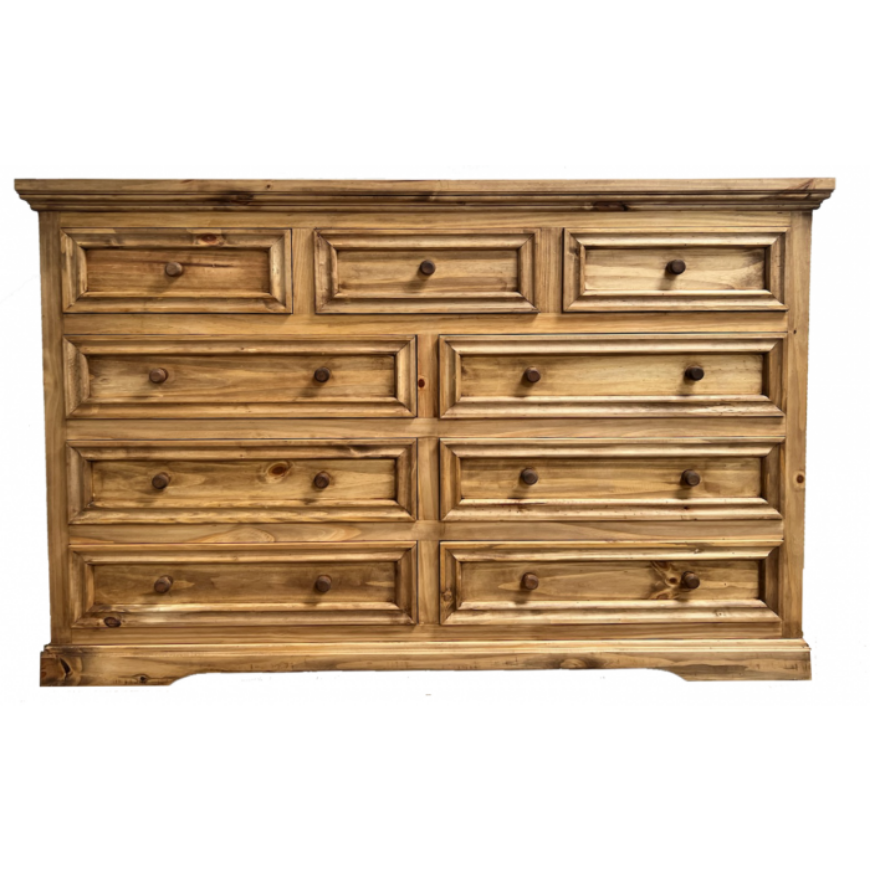 Picture of RUSTIC 10 FINISH OASIS 9 DRAWER DRESSER - MD718