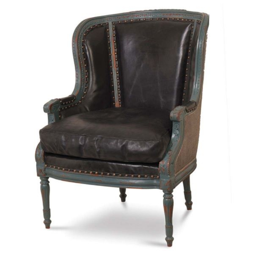Picture of French Wing Chair w/ Leather