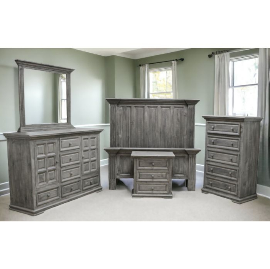 Picture of RUSTIC COLISEO QUEEN GROUP - GRAY - MD1387