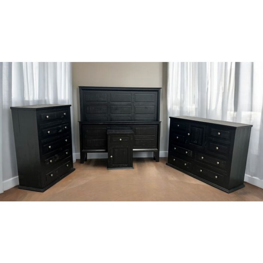 Picture of FULL BLACK PANEL BEDROOM SET