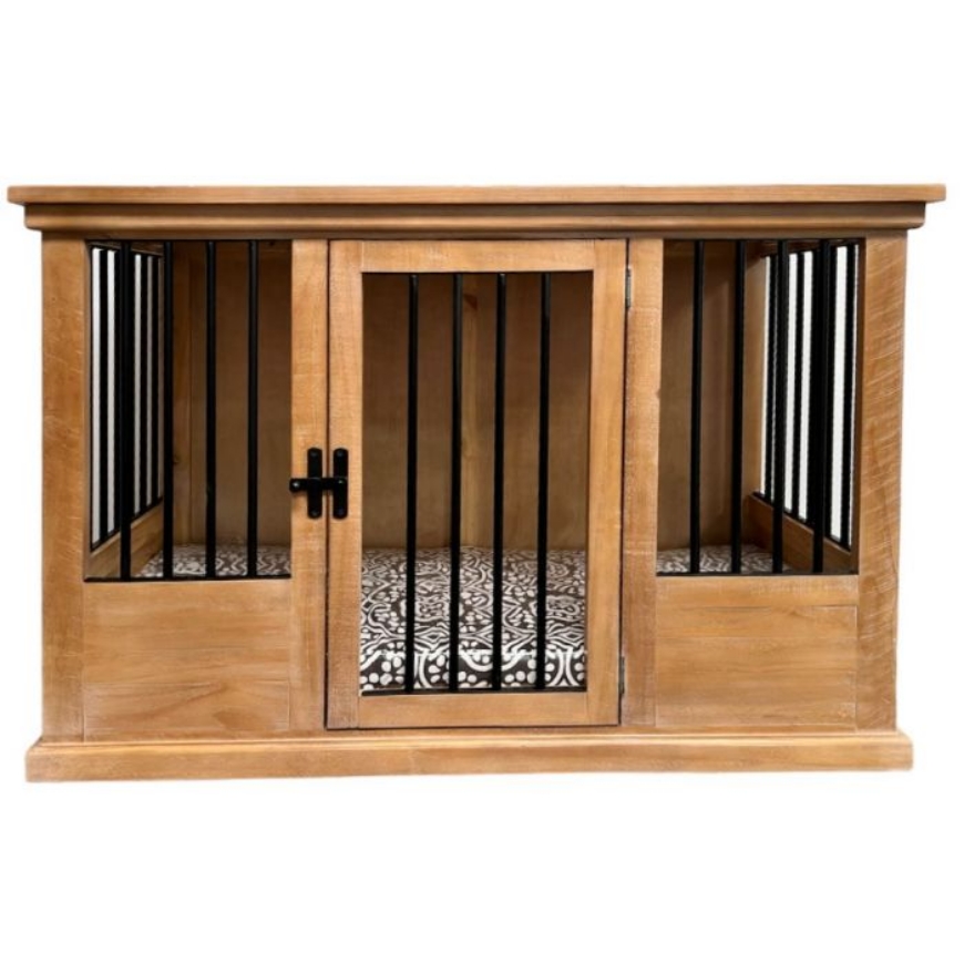 Picture of WOOD/BARS HOUND DOG BED NPINE