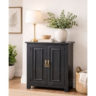 Picture of 2 DOOR MEDIA CONSOLE IN BLACK