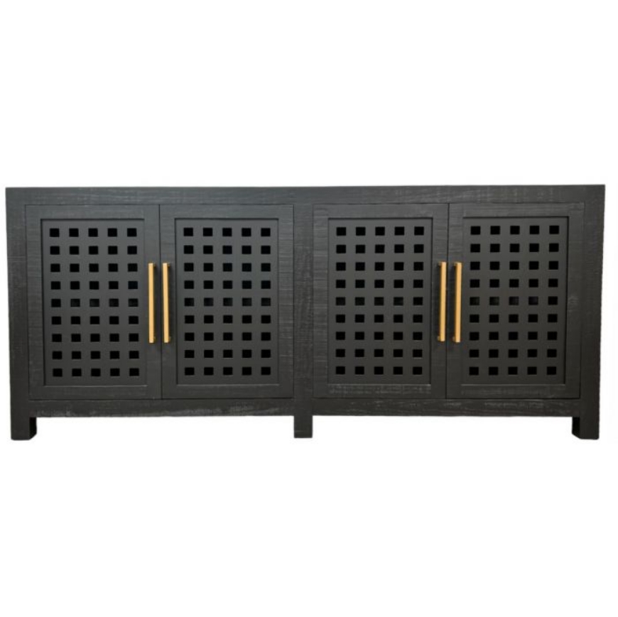 Picture of 6' MIDNIGHT 4 DOOR MIRROR CONSOLE