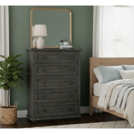 Picture of RUSTIC CHARCOAL 5 DRAWER CHEST - MD266